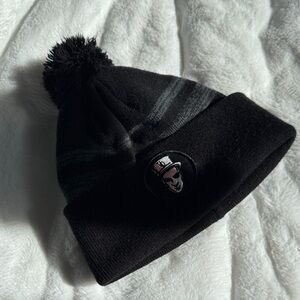 Limited Edition Voodoo Doughnut Knit Pom Beanie | Black | Logo Patch